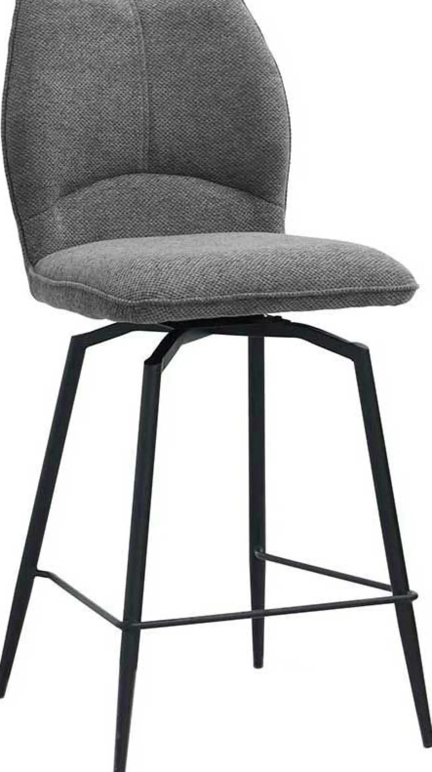 Drehbarer Barhocker Lara | 48 x 56 x 103 cm | Design Grau