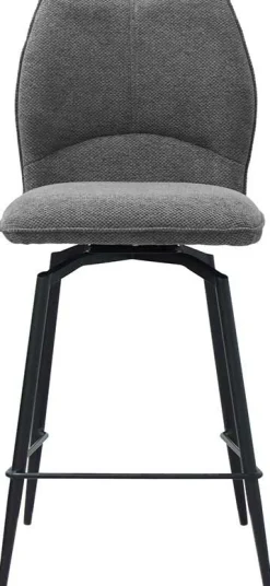 Drehbarer Barhocker Lara | 48 x 56 x 103 cm | Design Grau