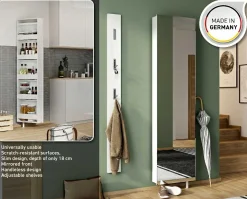 Drehbarer Schuh- und Lagerschrank Larsen - weiß