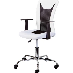 Drehstuhl Donny ergonomische Rückenlehne - weiß