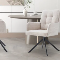 Drehstuhl Granada | Metallbeine | beige