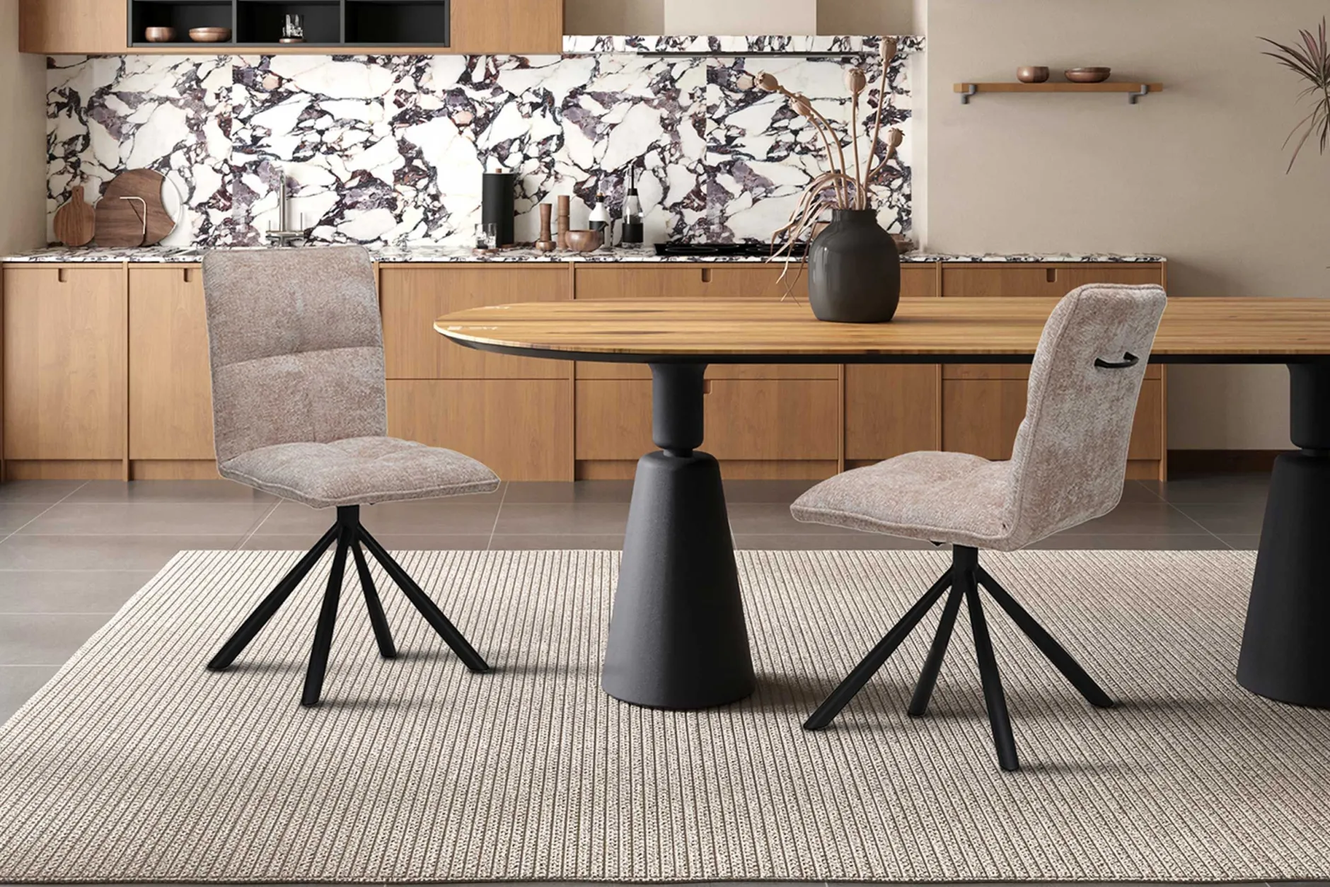 Drehstuhl Jackson | 45 x 59 x 91 cm | Farbe Sand
