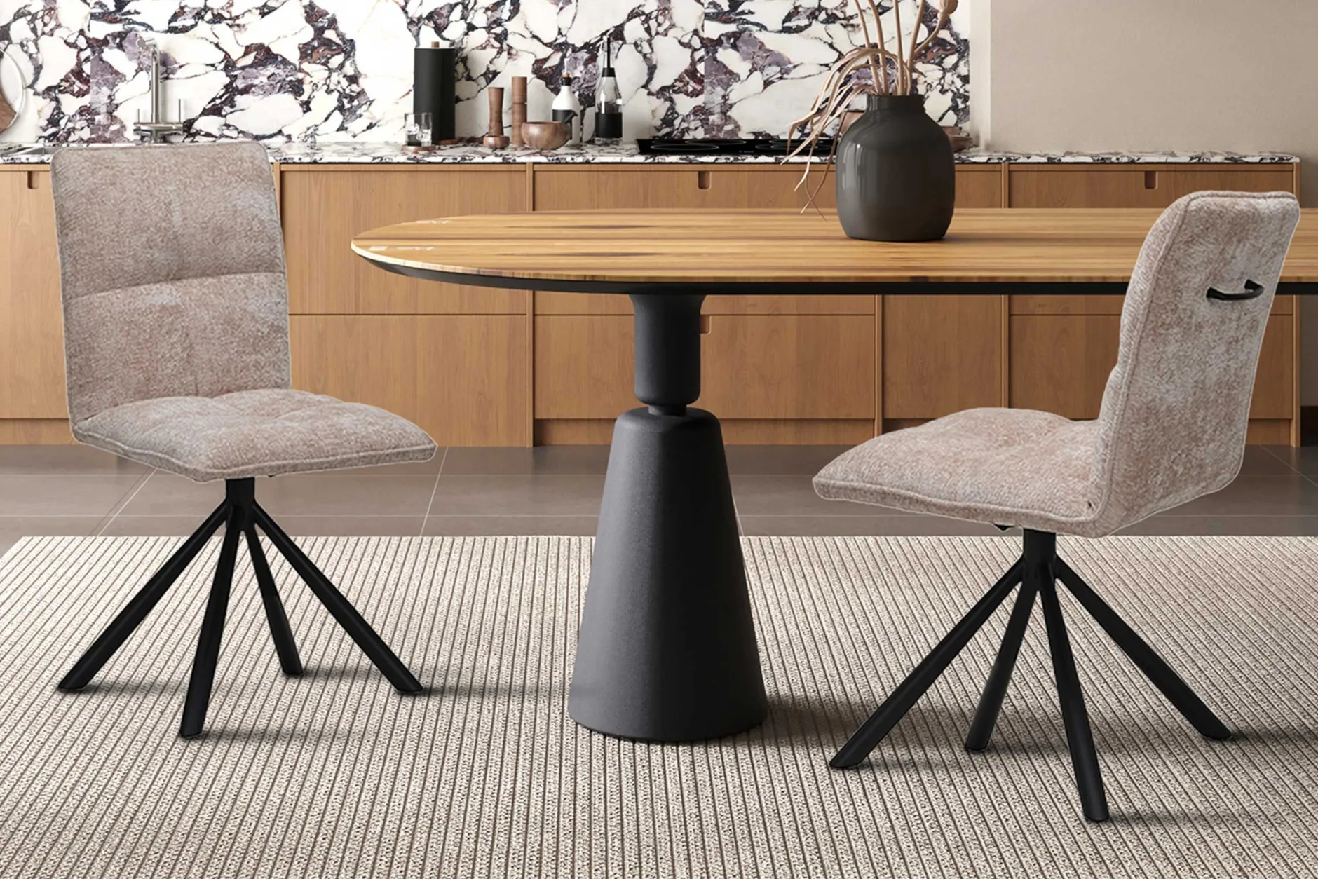 Drehstuhl Jackson | 45 x 59 x 91 cm | Farbe Sand