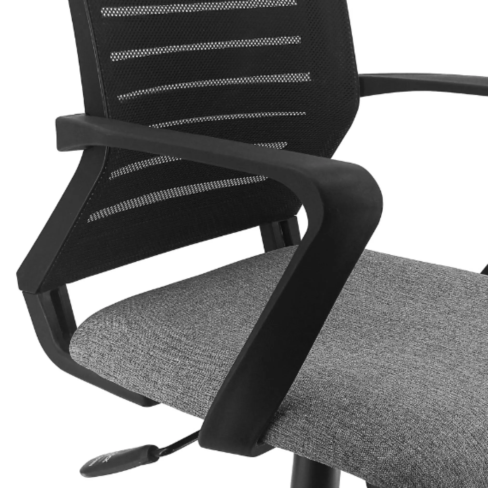 Drehstuhl Moos-mattschwarzer Netzstoff/dunkelgrauer Stoff