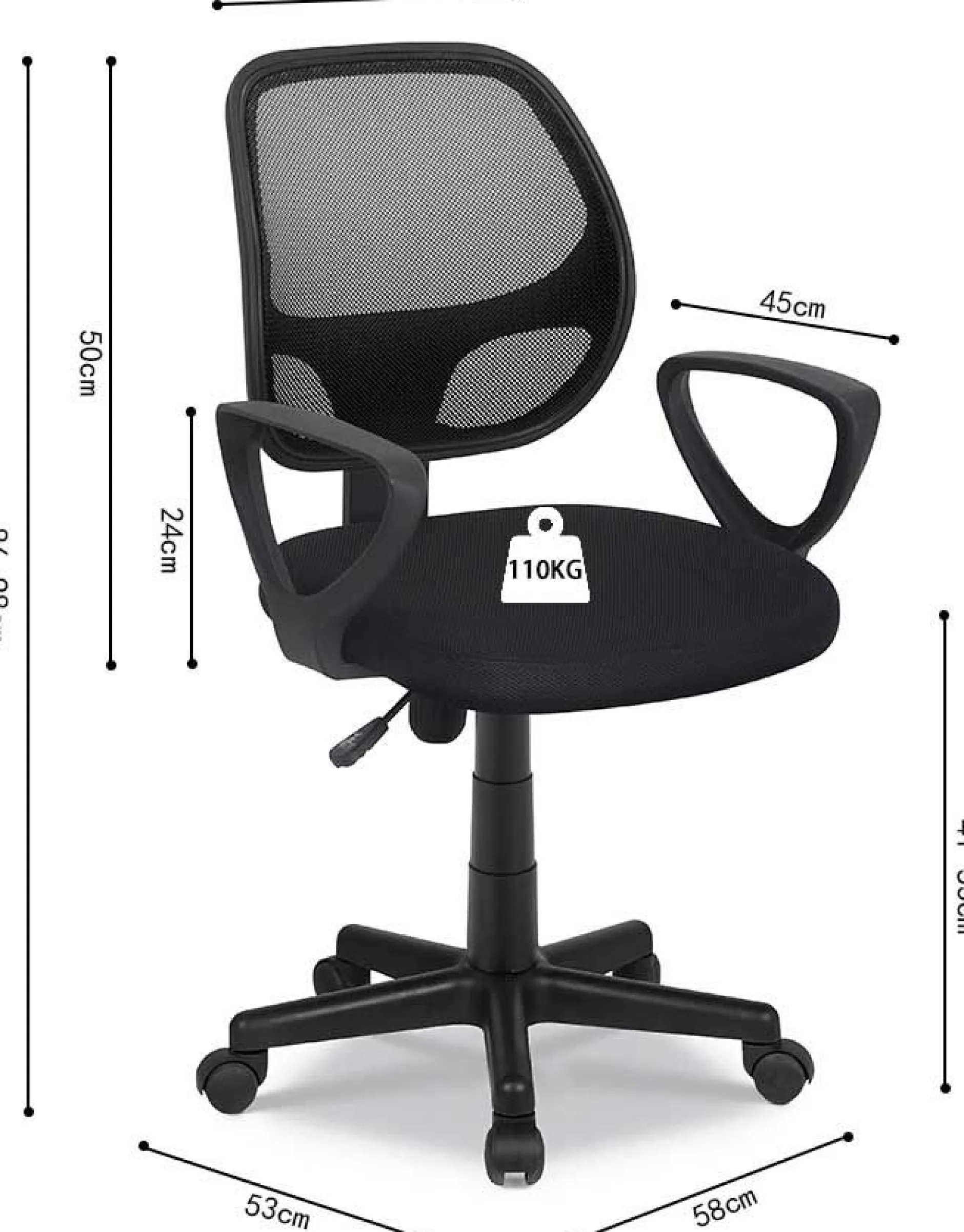 Drehstuhl Pipa - schwarz