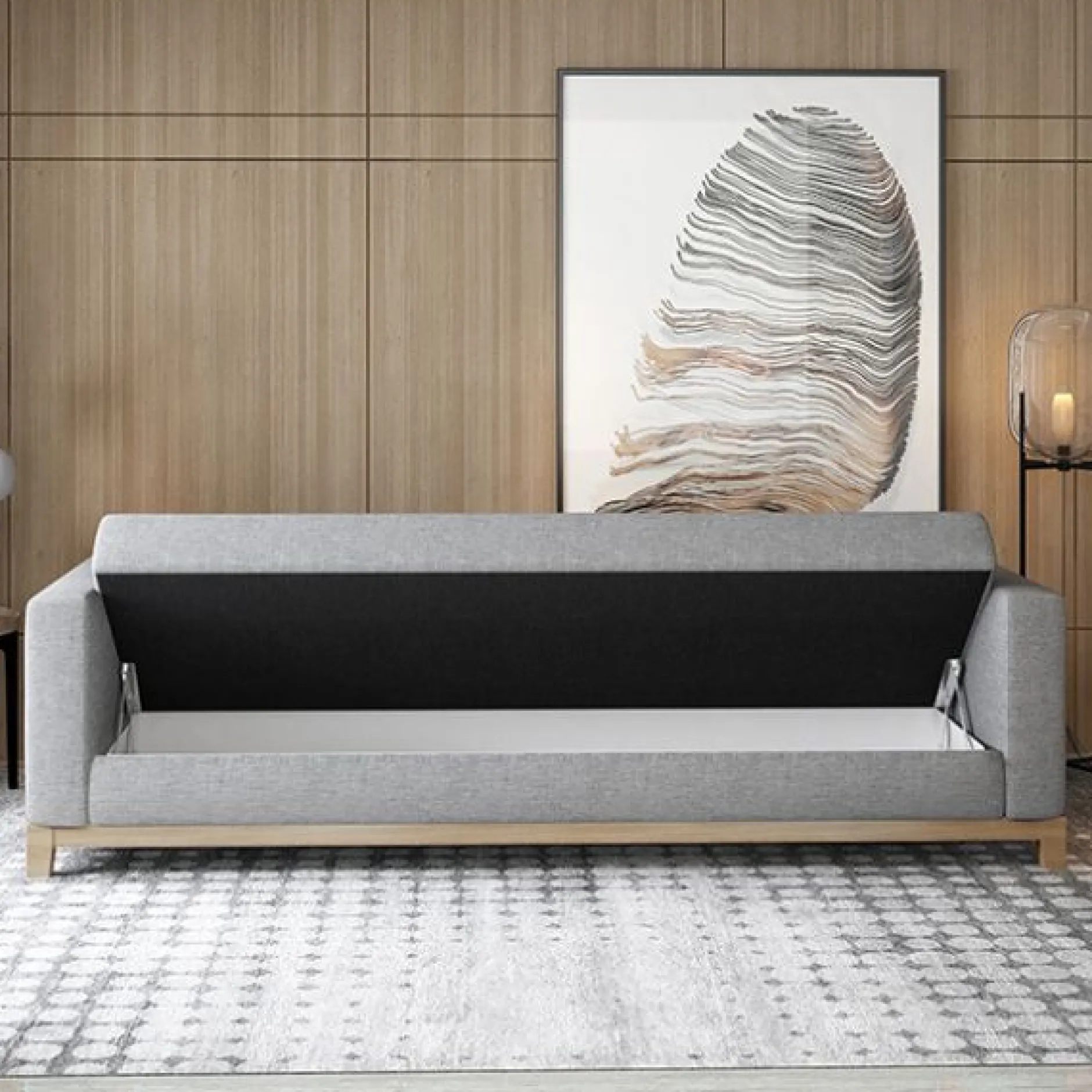 Dreisitziger Sessel Hall | 216 x 104 x 93 cm | Grau