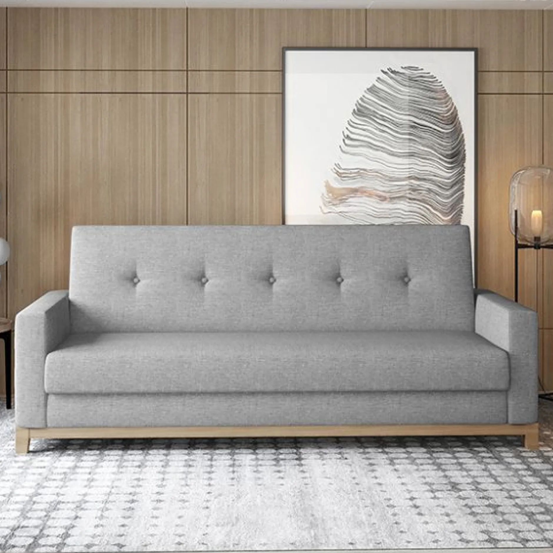 Dreisitziger Sessel Hall | 216 x 104 x 93 cm | Grau