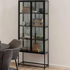 Dresser Dover 185cm 2 Türen - schwarz