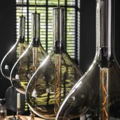 Drizella Hängeleuchte 164 cm-Rauchglas