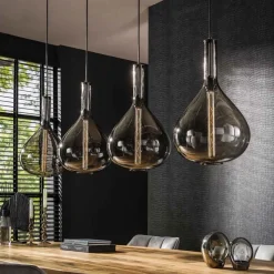 Drizella Hängeleuchte 164 cm-Rauchglas
