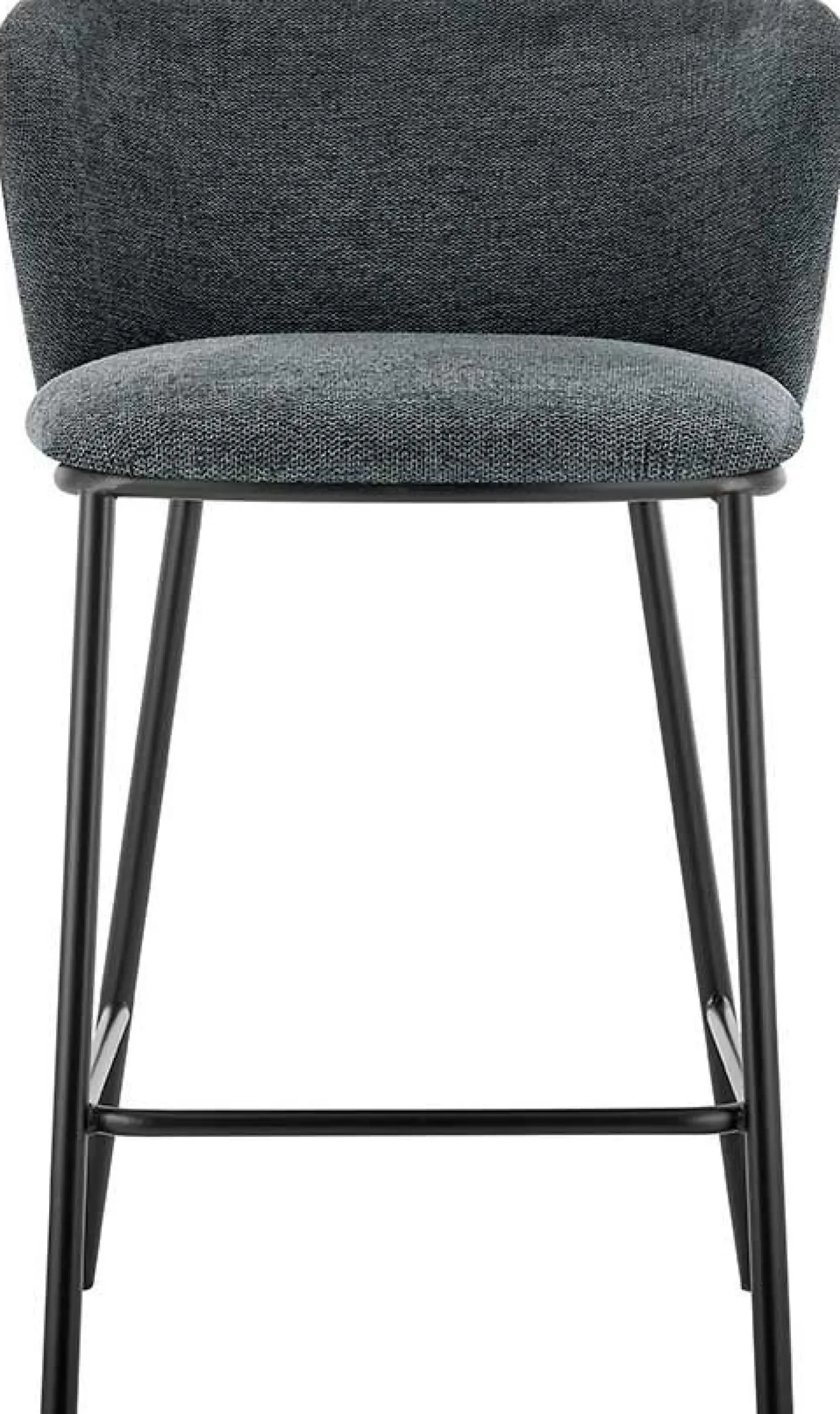 Dunkelgrauer Stoff-Barhocker Arthur | Metallbeine | 88,5x53x50,5cm