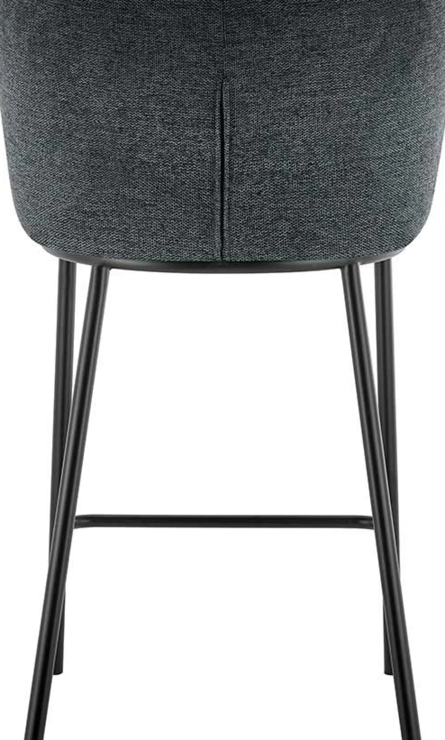 Dunkelgrauer Stoff-Barhocker Arthur | Metallbeine | 88,5x53x50,5cm
