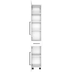 DusanBadezimmer : Hängeschränke, Spiegelschrank, Waschbeckenunterschrank, Säulenschrank - weiß