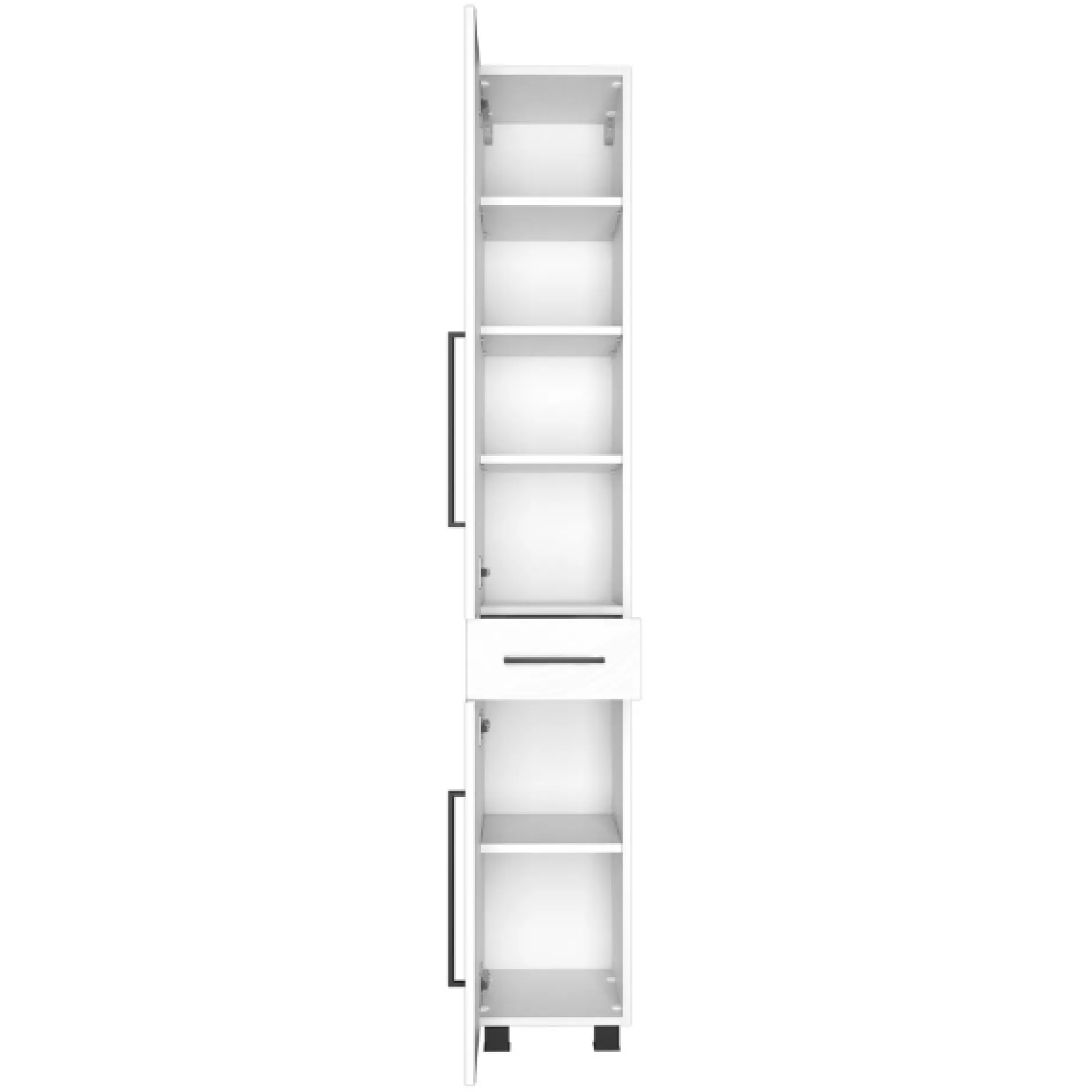 DusanBadezimmer : Spiegelschrank, Waschtischunterschrank, Säulenschrank - weiß