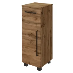 DusanBadezimmer : Spiegelschrank, Waschtischunterschrank, Hängeschränke - wotan oak
