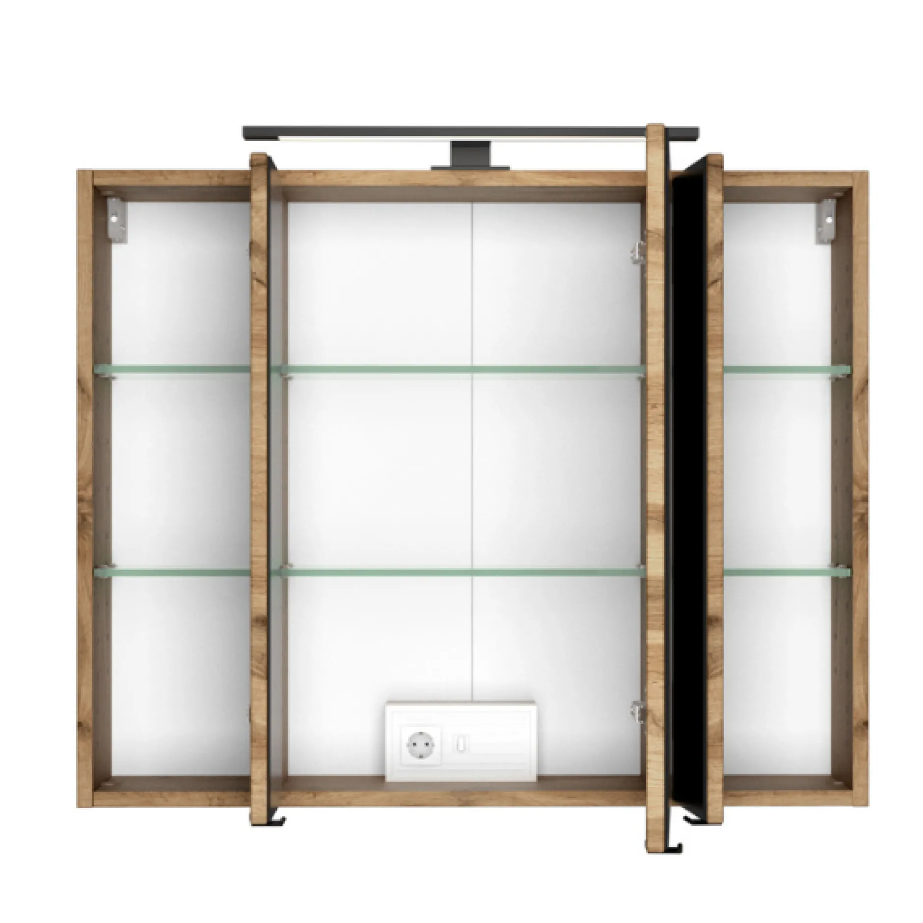 DusanBadezimmer : Säulenschrank, Spiegelschrank, Waschtischschrank, Hängeschränke - wotan oak