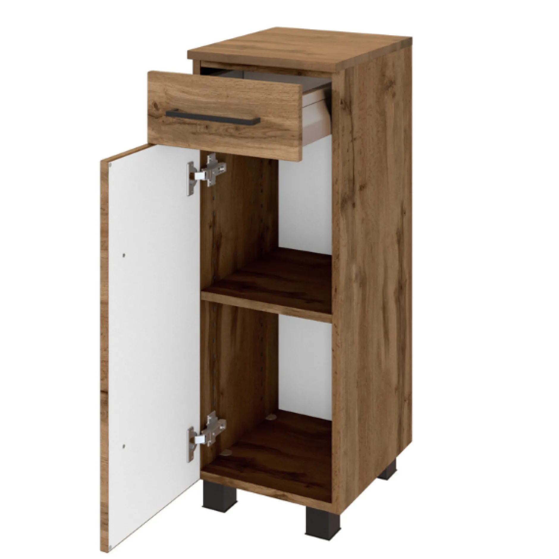 DusanBadezimmer : Säulenschrank, Spiegelschrank, Waschtischschrank, Hängeschränke - wotan oak