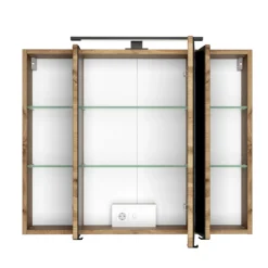 DusanBadezimmer : Säulenschrank, Spiegelschrank, Waschtischschrank - wotan Eiche