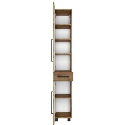 DusanBadezimmer : Säulenschrank, Spiegelschrank, Waschtischunterschrank, Hängeschränke - wotan oak