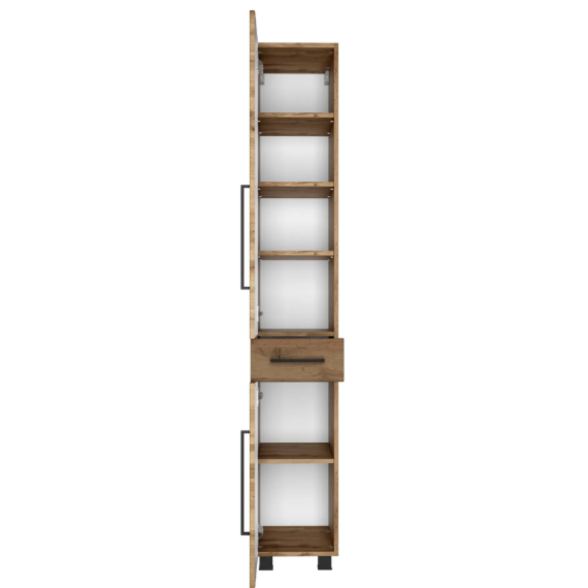 DusanBadezimmer : Säulenschrank, Spiegelschrank, Waschtischunterschrank - wotan Eiche