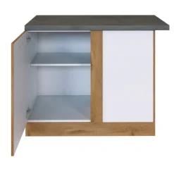 Eckkleiderschrank Sorrella 110cm 1 Tür - Eiche/Beton