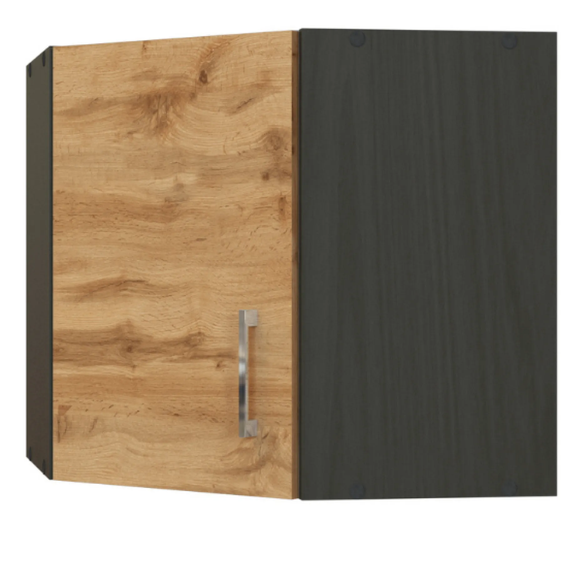 Eckschrank Sorrella 60cm 1 Tür - Eiche/Graphit