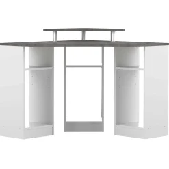 Eckschreibtisch Corner (klein) - weiß/Beton