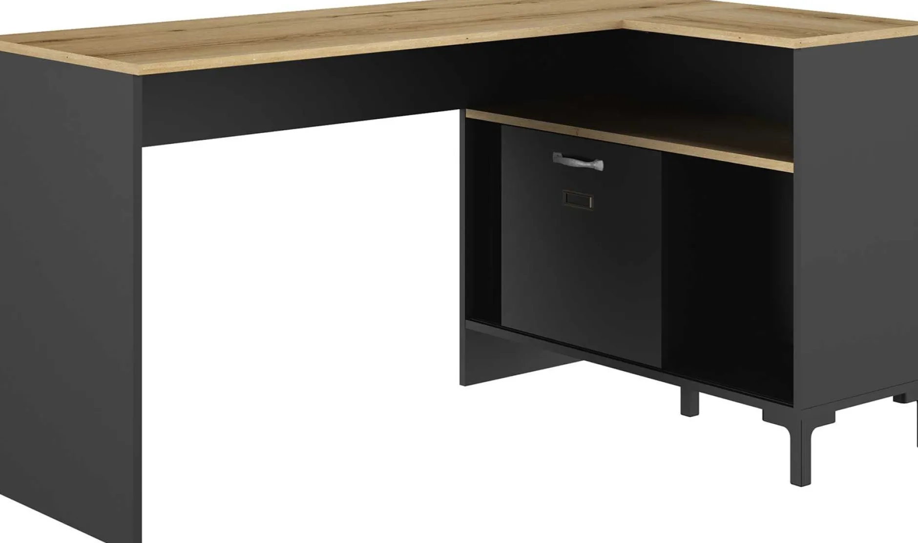 Eckschreibtisch Manchester | 136 x 88 x 73 cm | Eiche Helvezia Design