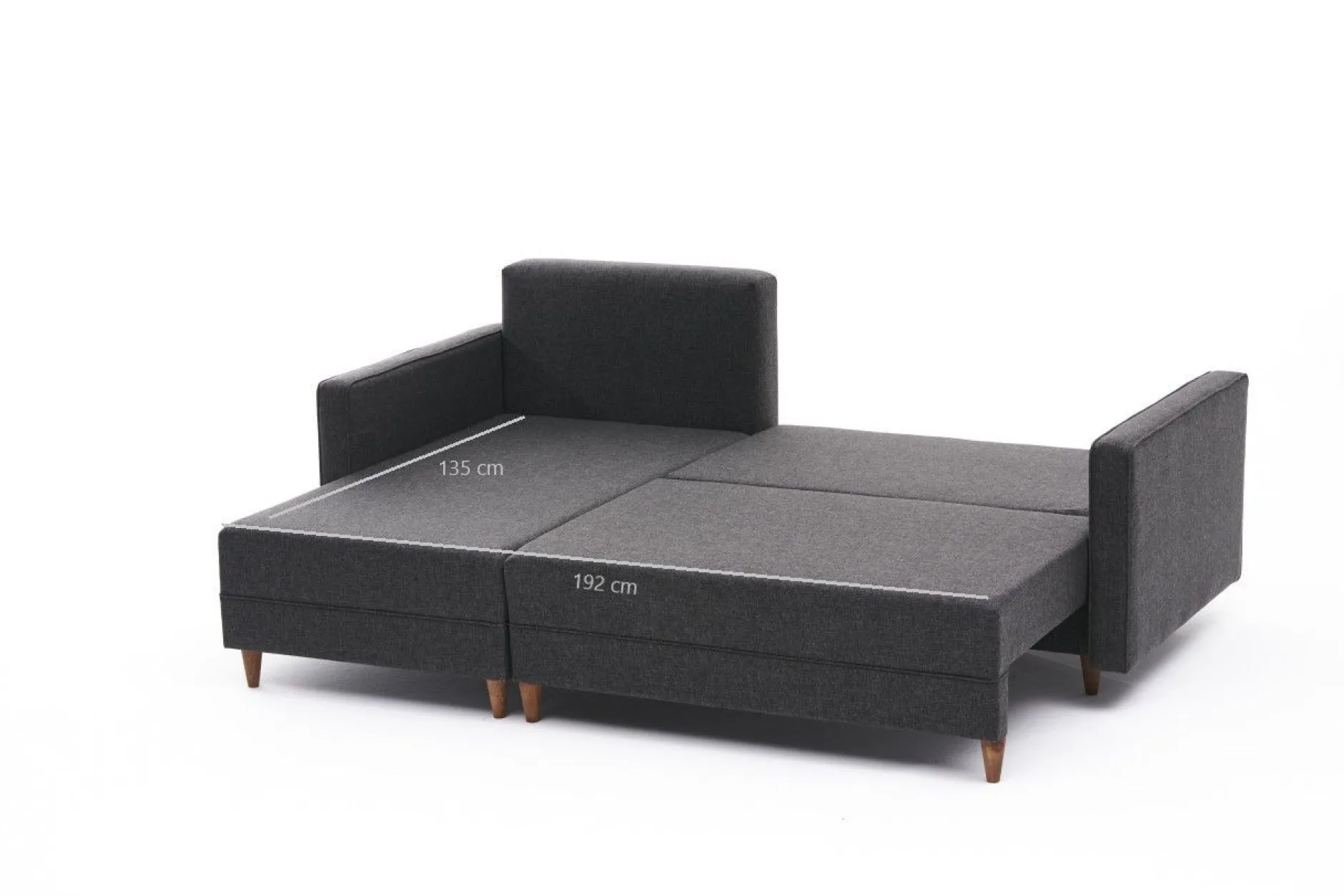 Ecksofa Balcab Home | 215 x 150 x 80 cm | Anthrazit