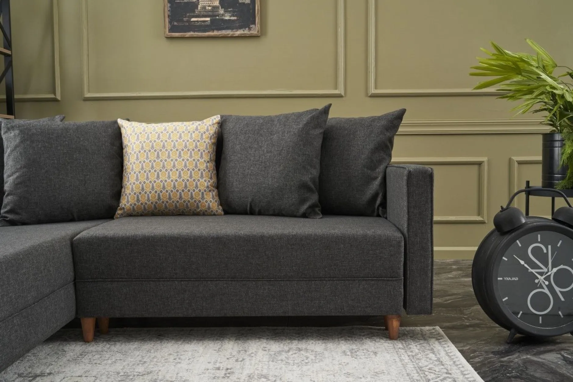 Ecksofa Balcab Home | 215 x 150 x 80 cm | Anthrazit