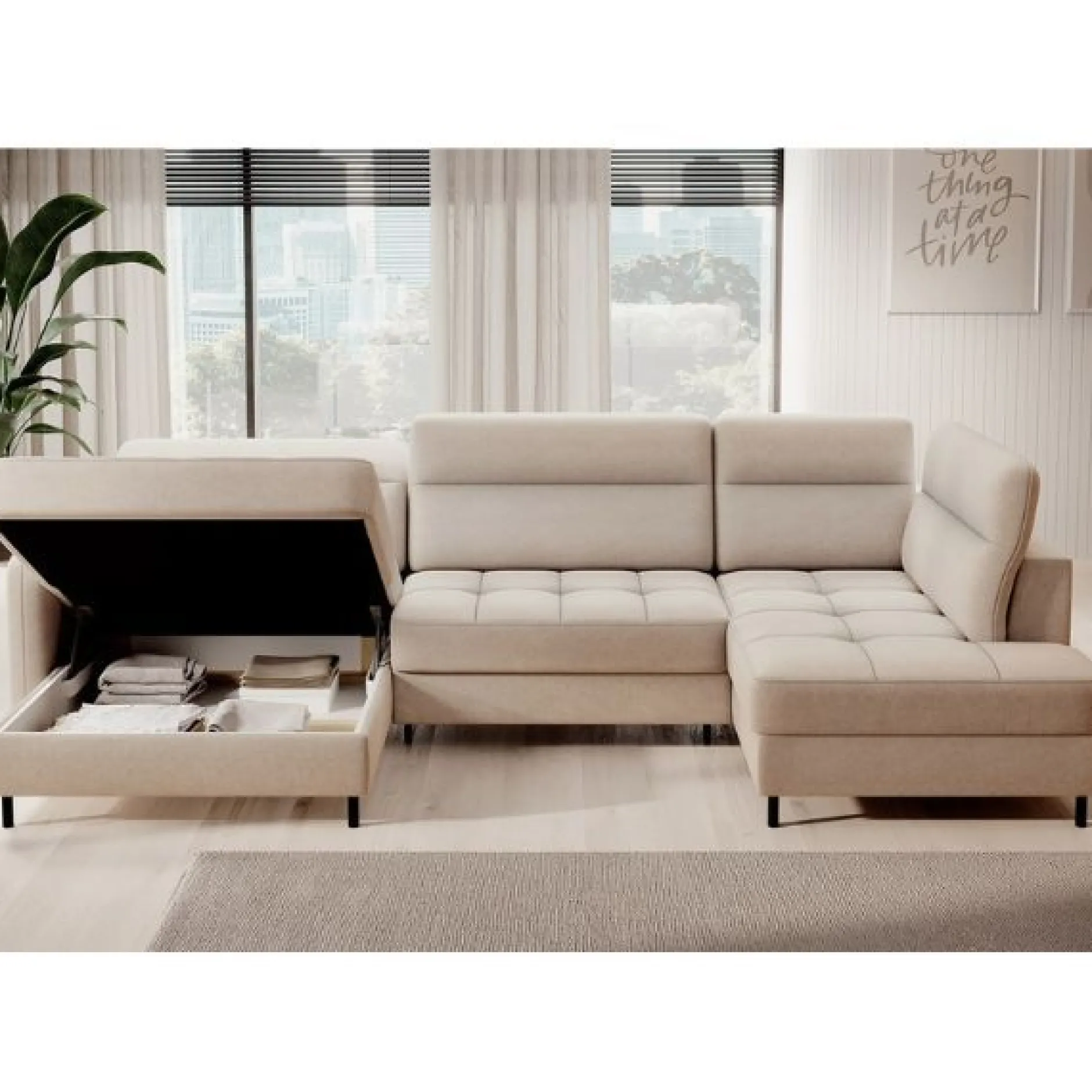 Ecksofa Bernardo | 306 x 165 x 100 cm | Beige