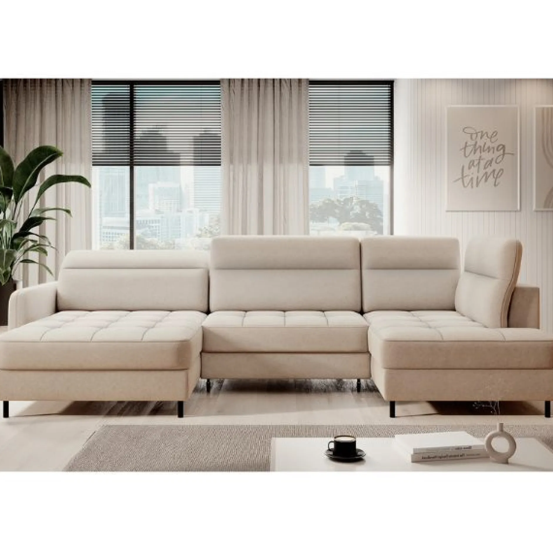 Ecksofa Bernardo | 306 x 165 x 100 cm | Beige