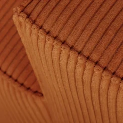 Ecksofa Josh links - mit Stauraum - terracotta gerippter Samt