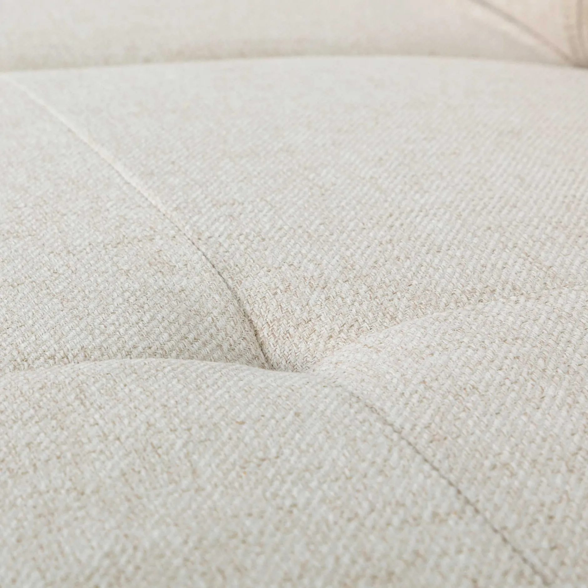 Ecksofa Kelio rechts - verstellbare Kopfstütze - beiger Stoff