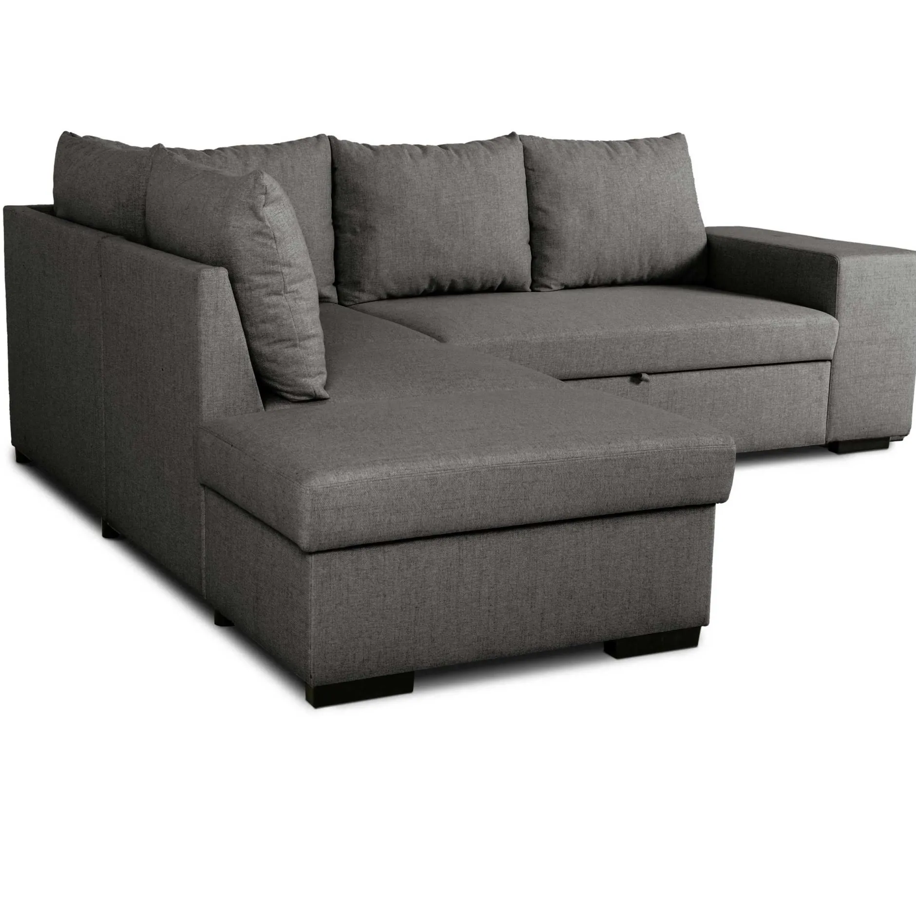 Ecksofa Mitchell links - mit Stauraum - anthrazit