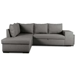 Ecksofa Mitchell links - mit Stauraum - anthrazit