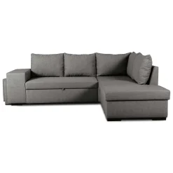 Ecksofa Mitchell rechts - mit Stauraum - anthrazit