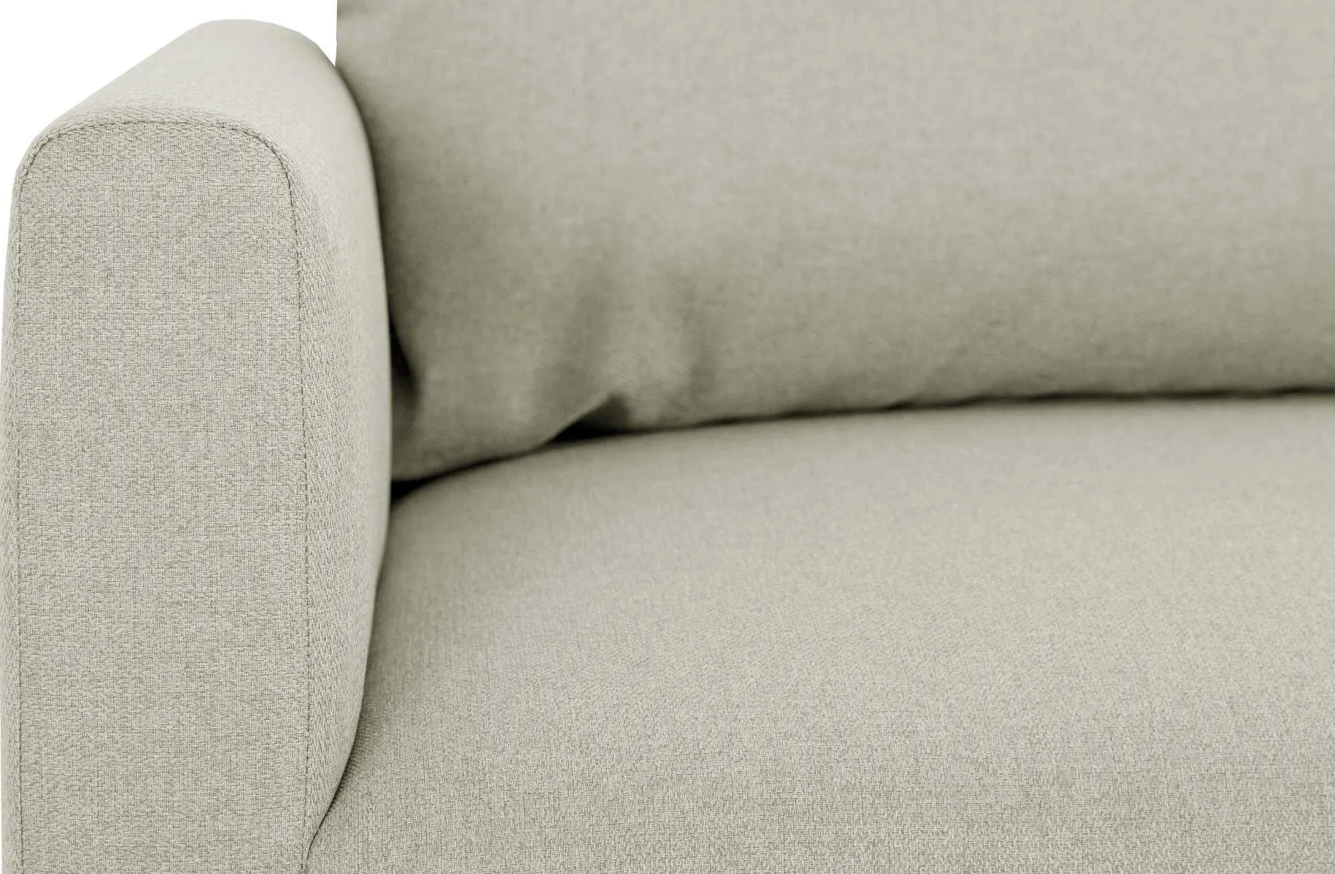 Ecksofa Tweety links - 192x137x82cm - beige Stoff