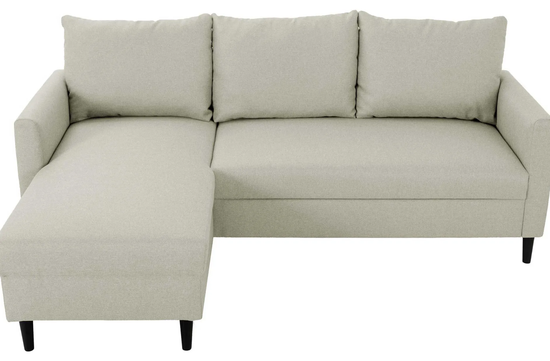Ecksofa Tweety links - 192x137x82cm - beige Stoff