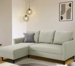 Ecksofa Tweety links - 192x137x82cm - beige Stoff