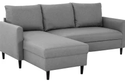 Ecksofa Tweety links - 192x137x82cm - grauer Stoff