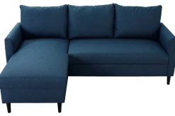 Ecksofa Tweety links - 192x137x82cm - marineblauer Stoff