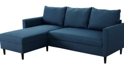 Ecksofa Tweety links - 192x137x82cm - marineblauer Stoff