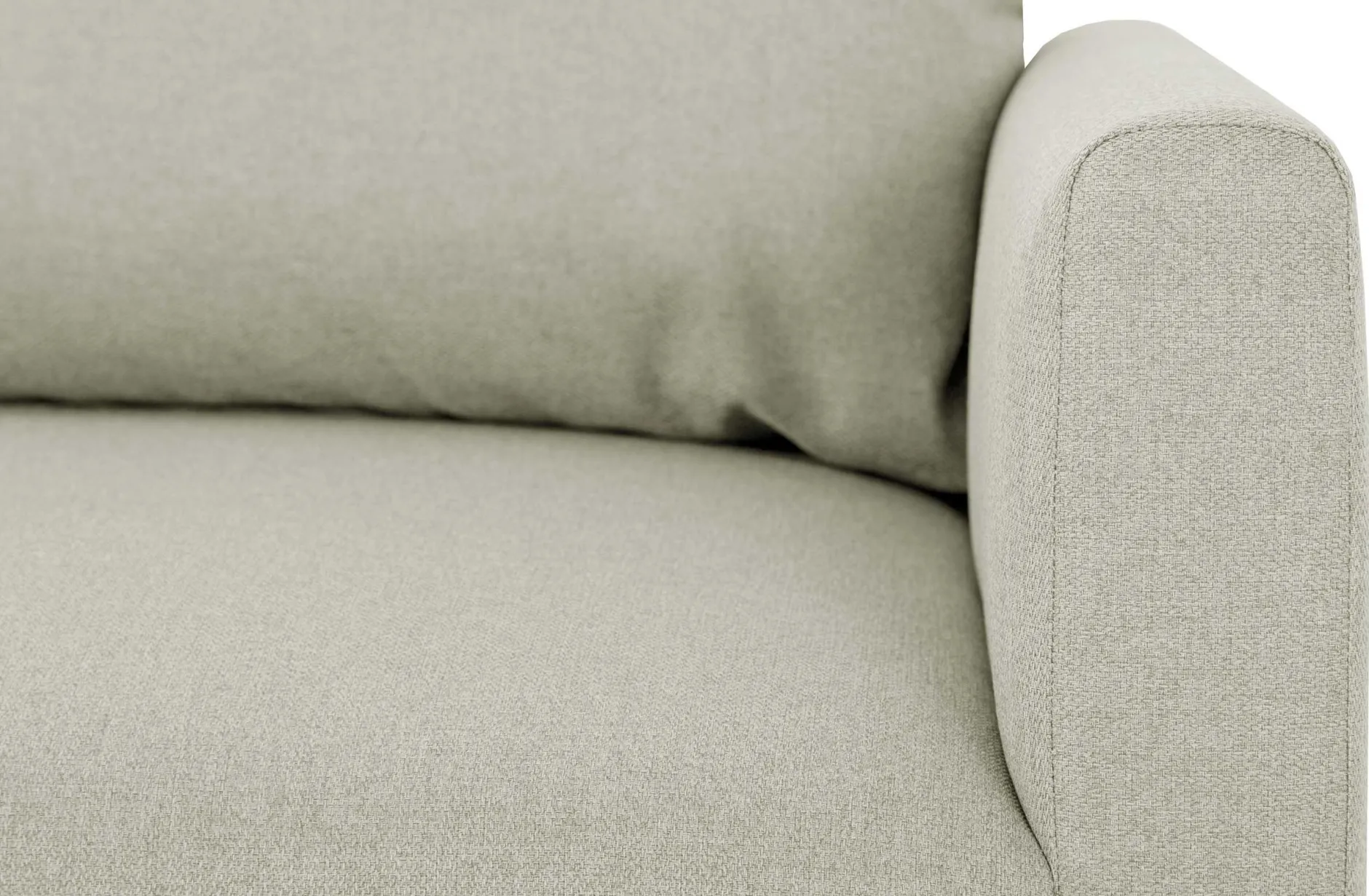 Ecksofa Tweety rechts - 192x137x82cm - beige Stoff