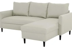 Ecksofa Tweety rechts - 192x137x82cm - beige Stoff