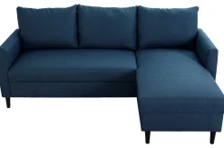 Ecksofa Tweety rechts - 192x137x82cm - Stoff navy blau