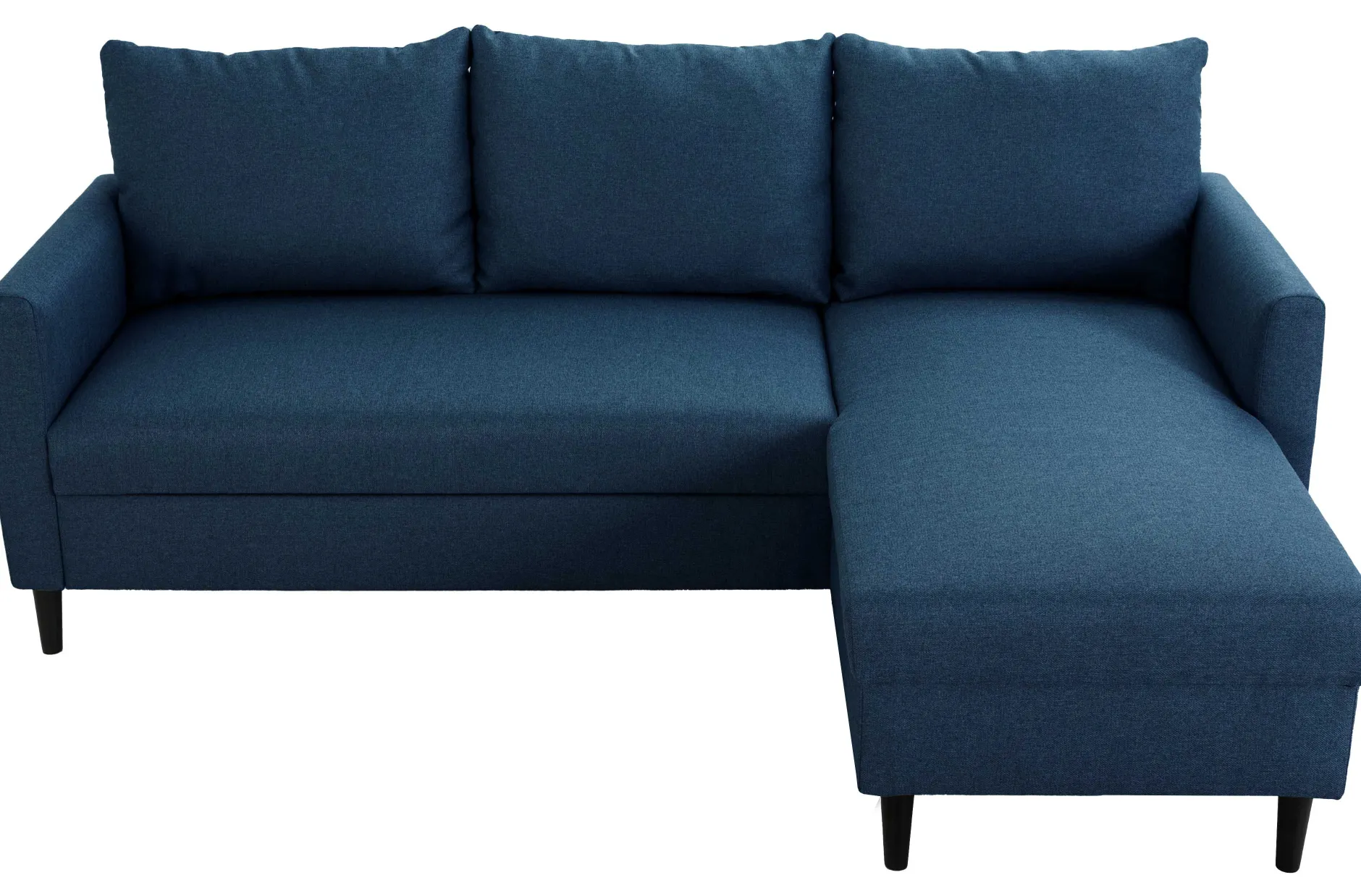 Ecksofa Tweety rechts - 192x137x82cm - Stoff navy blau