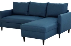 Ecksofa Tweety rechts - 192x137x82cm - Stoff navy blau