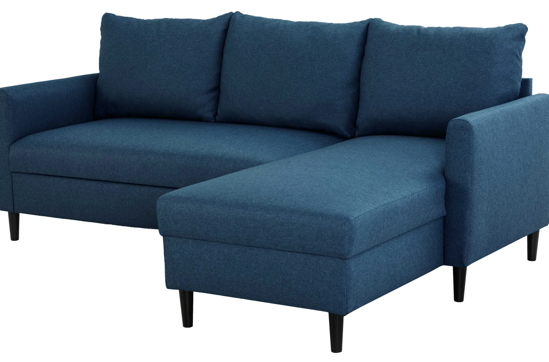 Ecksofa Tweety rechts - 192x137x82cm - Stoff navy blau