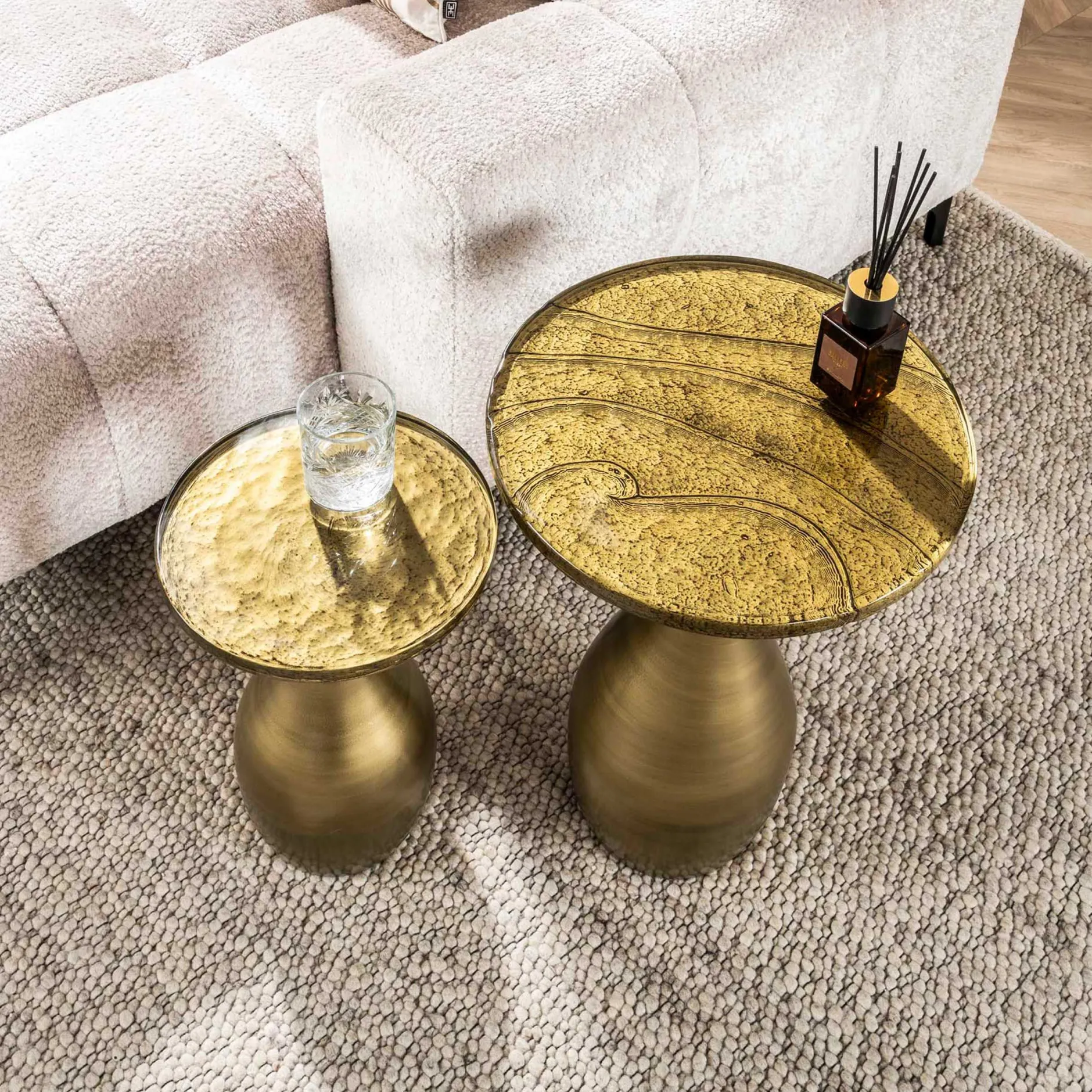 Eclipse Drop S Beistelltisch in Antique Gold